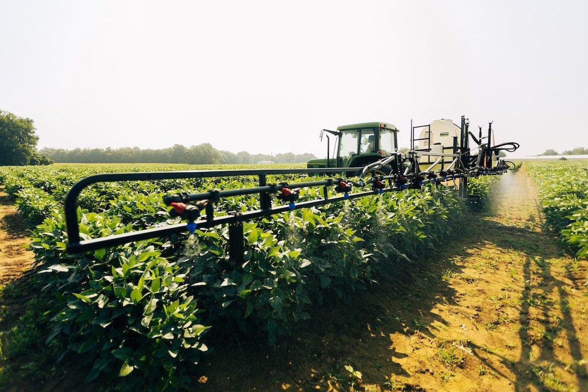 crops being sprayed image